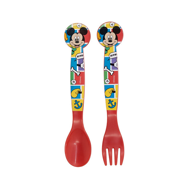 Stor Kitchen & Dining Red / Brand New Disney Stor 2 Pcs PP Cutlery Set In Polybag Mickey Mouse Better Together - 74317