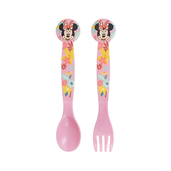 Stor Kitchen & Dining Pink / Brand New Disney Stor 2 Pcs PP Cutlery Set In Polybag Minnie Mouse Spring Look - 74417