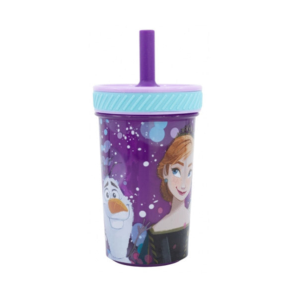 Stor Kitchen & Dining Violet / Brand New Disney Stor Drop Safe Silicone Straw PP Tumbler 370ml Frozen Violet - 74287