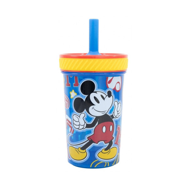 Stor Kitchen & Dining Blue / Brand New Disney Stor Drop Safe Silicone Straw PP Tumbler 370ml Mickey Mouse Cool - 74387