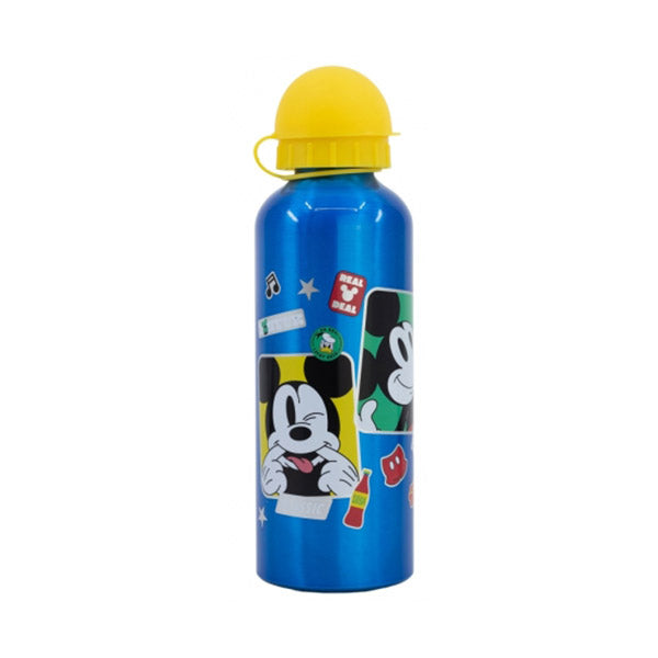 Stor Kitchen & Dining Blue / Brand New Disney Stor High Aluminium Bottle 530ml Mickey Mouse Fun-Tastic - 74360