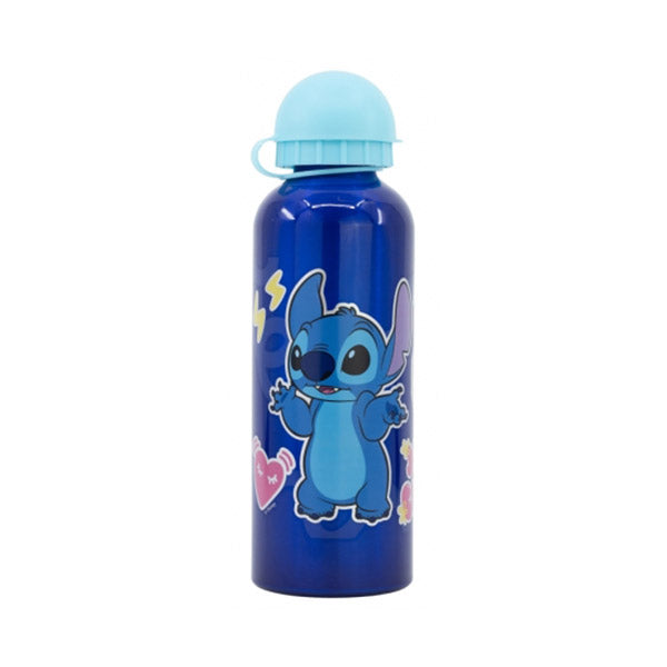 Stor Kitchen & Dining Blue / Brand New Disney Stor High Aluminium Bottle 530ml Stitch Palms - 75060