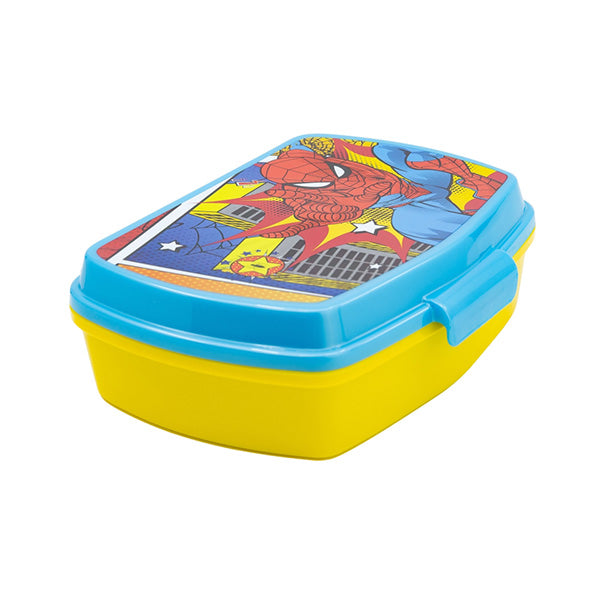 Stor Kitchen & Dining Yellow / Brand New Stor Funny Sandwich Box Spiderman Midnight Flyer - 74774