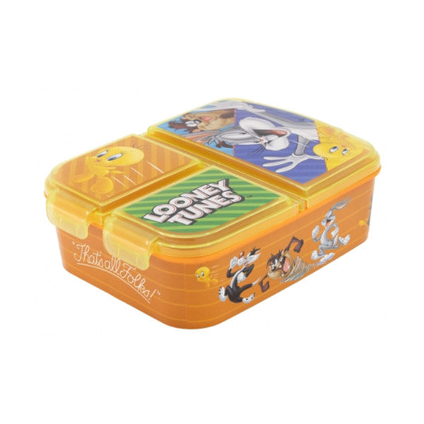 Stor Kitchen & Dining Orange / Brand New Stor Multi Compartment Sandwich Box Looney Tunes Heroes, 74920