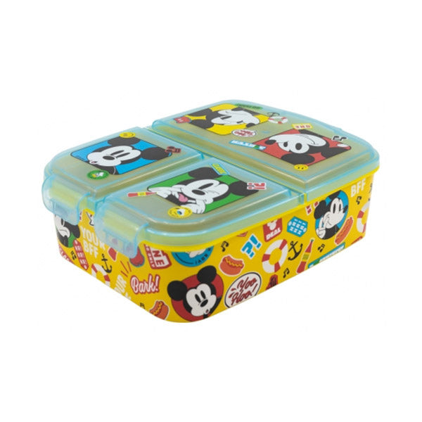 Stor Kitchen & Dining Yellow / Brand New Stor Multi Compartment Sandwich Box Mickey Mouse Fun-Tastic - 74320