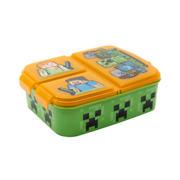 Stor Kitchen & Dining Green / Brand New Stor Multi Compartment Sandwich Box Minecraft - 40420