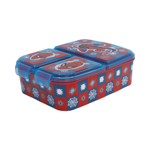 Stor Kitchen & Dining Red / Brand New Stor Multi Compartment Sandwich Box Spiderman Arachnid Grid - 74720