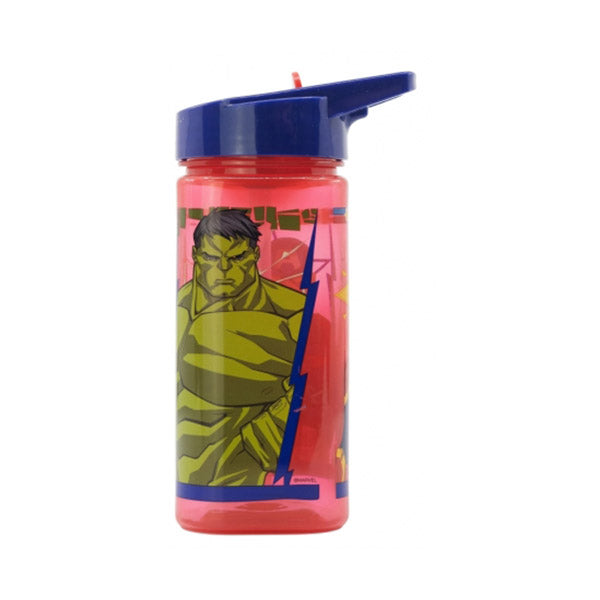 Stor Kitchen & Dining Red / Brand New Stor Square Water Bottle 510ml Avengers Invincible Force - 74114