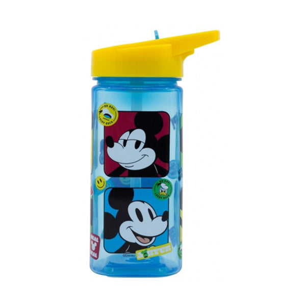 Stor Kitchen & Dining Blue / Brand New Stor Square Water Bottle 510ml Mickey Mouse Fun-Tastic - 74314