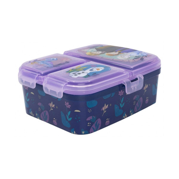 Stor Kitchen & Dining Violet / Brand New Stor Xl Multi Compartment Rectangular Sandwich Box Frozen Trust The Journey - 74299