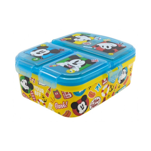 Stor Kitchen & Dining Yellow / Brand New Stor Xl Multi Compartment Rectangular Sandwich Box Mickey Mouse Fun-Tastic - 74399