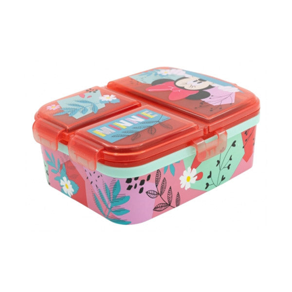 Stor Kitchen & Dining Red / Brand New Stor Xl Multi Compartment Rectangular Sandwich Box Minnie Mouse Being More Minnie - 74499