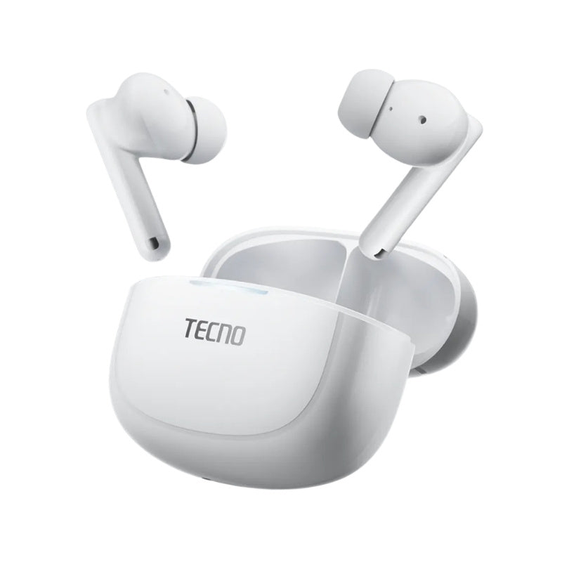 Tecno Audio White / Brand New Tecno Buds 4 Air AI-ENC Enhanced Clarity Calls