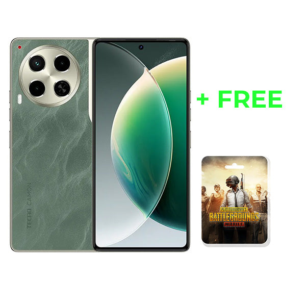 Tecno Communications Emerald Lake Green / Brand New / 1 Year TECNO Camon 30 5G, 12GB/512GB Cover and Protection Included + Free PUBG Mobile 60 UC Voucher + 100 Days Screen Replacement Warranty