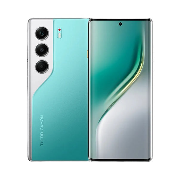 Tecno Communications Emerald Lake Green / Brand New / 1 Year Tecno Camon 40 Pro 5G 24GB/256GB (12GB Extended RAM) Cover and Protection Included + Free PUBG Mobile 60 UC Voucher + 100 Days Screen Replacement Warranty