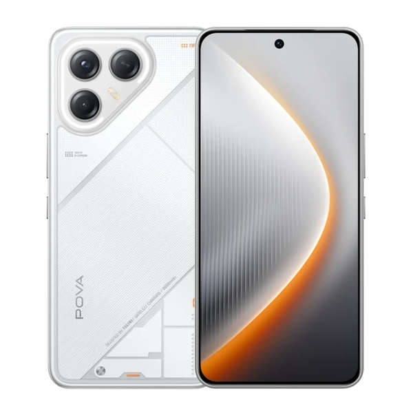 Tecno Communications White / Brand New / 1 Year Tecno Pova 7 Ultra 5G 24GB/256GB (12GB Extended RAM) + Cover and Protection Included + 100 Days Screen Replacement Warranty