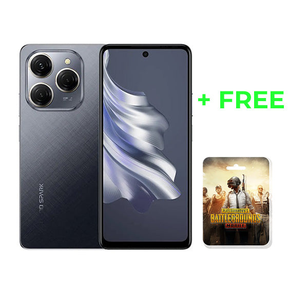 Tecno Communications Moonlit Black / Brand New / 1 Year TECNO Spark 20 Pro 16GB/256GB (8GB Extended RAM) Cover and Protection Included + Free PUBG Mobile 60 UC Voucher + 100 Days Screen Replacement Warranty