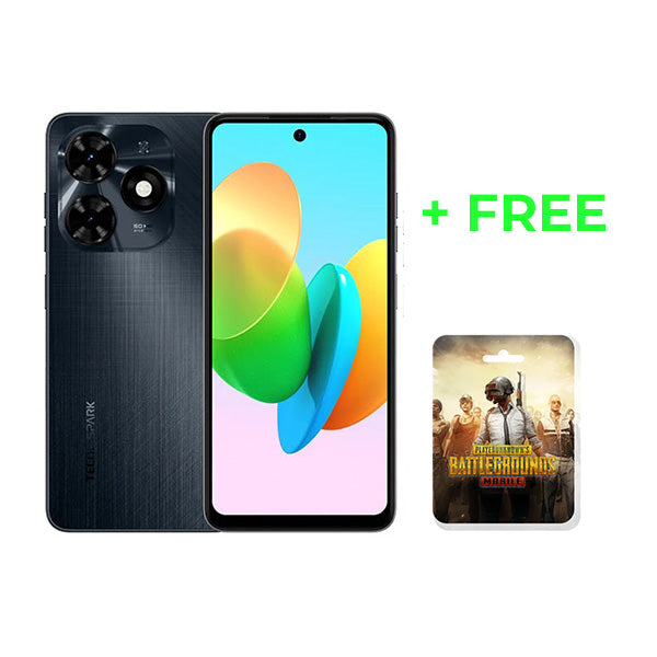 Tecno Communications Gravity Black / Brand New / 1 Year TECNO Spark 20C 16GB/128GB (8GB Extended RAM) Cover and Protection Included + Free PUBG Mobile 60 UC Voucher + 100 Days Screen Replacement Warranty