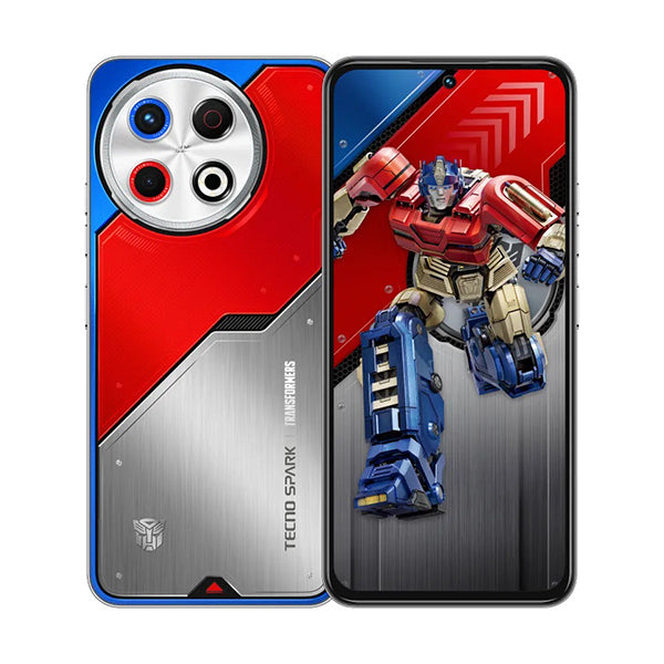 Tecno Communications Brand New / 1 Year Tecno Spark 30 Pro 16GB/128GB (8GB Extended RAM) Optimus Prime Edition (Limited Edition) Cover and Protection Included + 100 Days Screen Replacement Warranty - Black