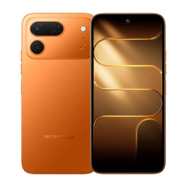 Tecno Communications Dynamic Orange / Brand New / 1 Year Tecno Spark 50 Pro 12GB/256GB (8GB Extended RAM) + Cover and Protection Included + 100 Days Screen Replacement Warranty