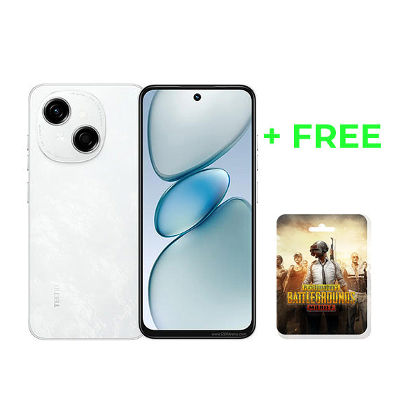 Tecno Communications Glittery White / Brand New / 1 Year Tecno Spark Go 1 6GB/64GB (3GB Extended RAM) Cover and Protection Included + Free PUBG Mobile 60 UC Voucher + 100 Days Screen Replacement Warranty