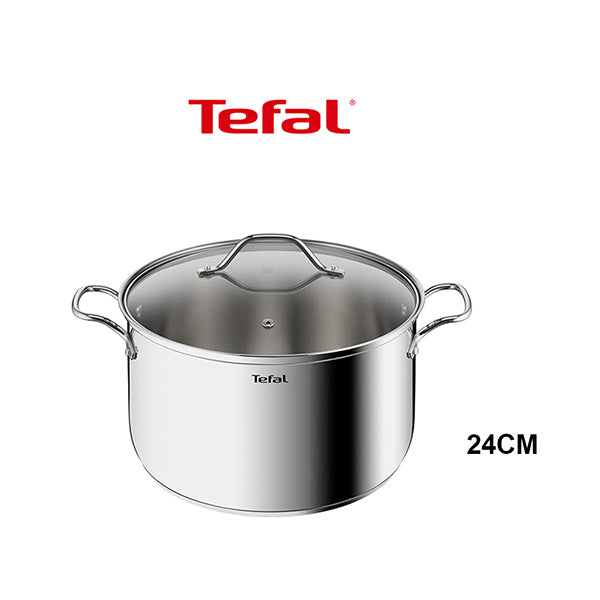 Tefal Kitchen & Dining Tefal B8644674 Intuition G6 SS Stewpot 24 cm + lid (4,9L)