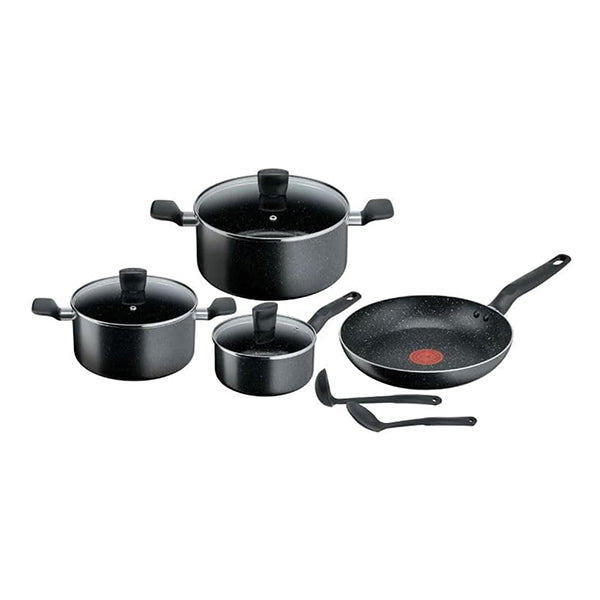 Tefal Kitchen & Dining Black / Brand New Tefal Dark Stone 9pcs Set Non-stick B491S985