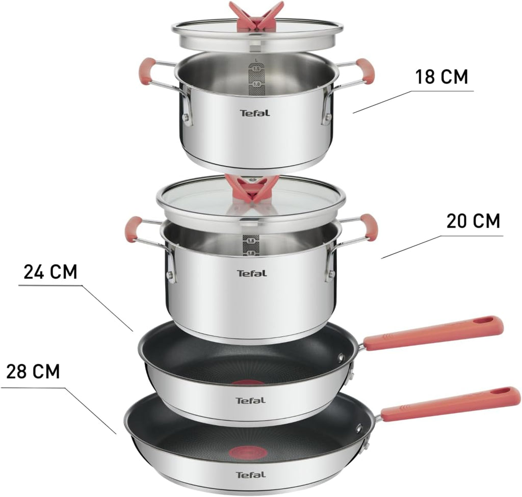 Tefal Kitchen & Dining Tefal G720S674 Set of 6 Stewpots 18/20/24 cm with Lid
