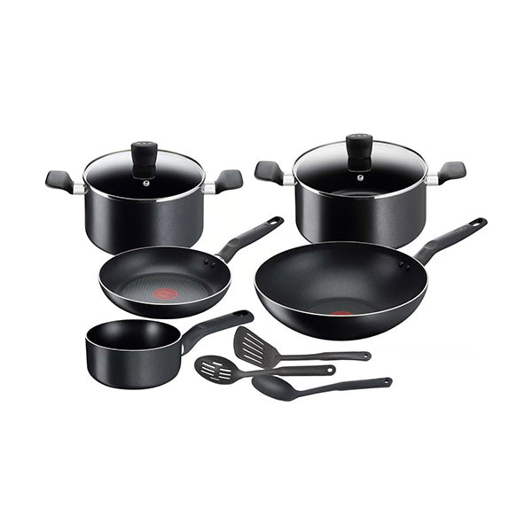 Tefal Kitchen & Dining Black / Brand New Tefal Non Stick Cookware Set, Super Cook, 10 Pcs, B459SA85