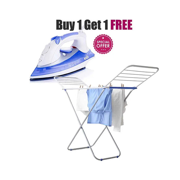 Testa Household Supplies Silver / Brand New / 2 Years Testa Laundry Drying Rack 18M with Testa Steam Iron 2200W