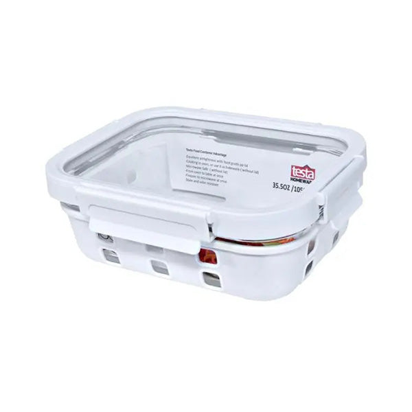 Testa Kitchen & Dining White / Brand New Testa Food Container 1050Ml Rectangle (H.E) - 2734040017