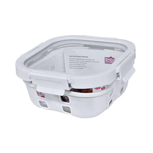 Testa Kitchen & Dining White / Brand New Testa Food Container 520Ml Square (H.E) - 2734040014