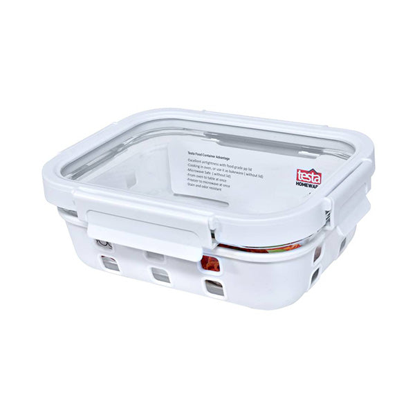 Testa Kitchen & Dining White / Brand New Testa Food Container 640Ml Rectangle (H.E) - 2734040015