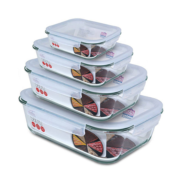 Testa Kitchen & Dining Transparent / Brand New Testa, Food Container Set of 4 - 105