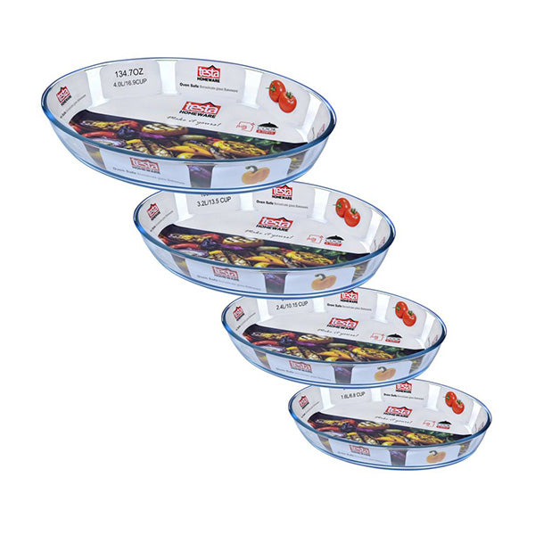 Testa Kitchen & Dining Transparent / Brand New Testa, Glass Bakeware 10 Oval - 112