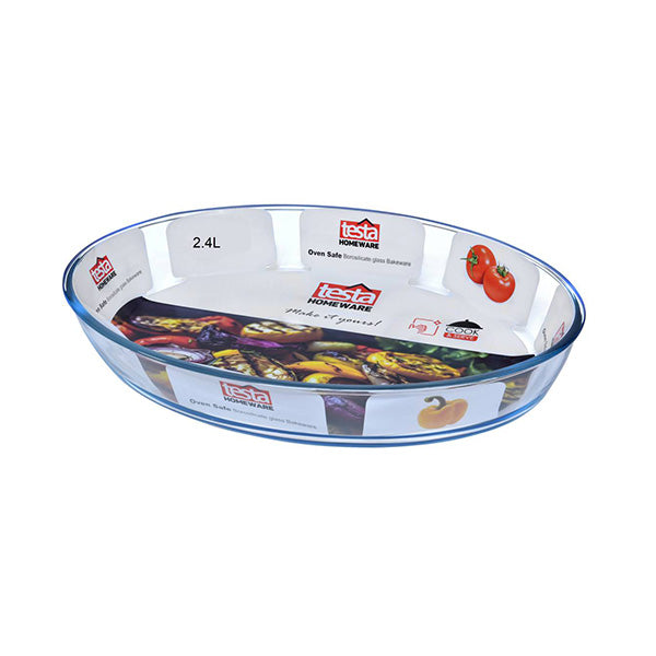 Testa Kitchen & Dining Transparent / Brand New Testa Glass Bakeware 2.4L Oval - 2734040022