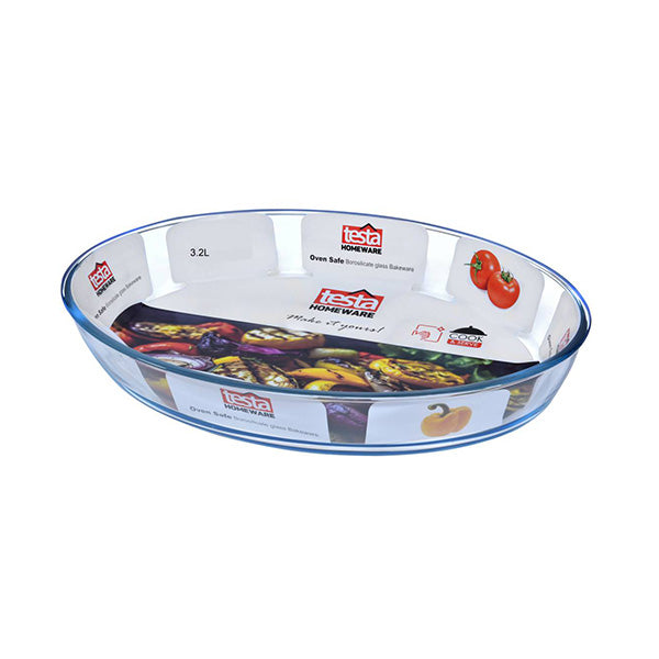 Testa Kitchen & Dining Transparent / Brand New Testa Glass Bakeware 3.2L Oval - 2734040023