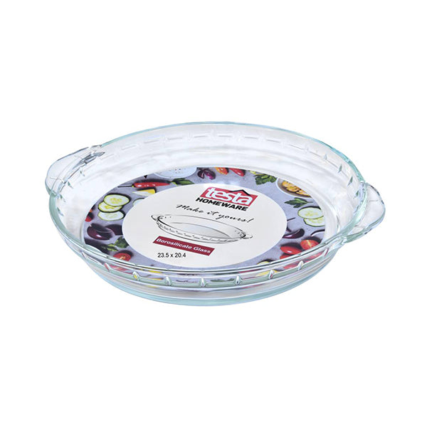 Testa Kitchen & Dining Transparent / Brand New Testa Pie Dish 8" Round 23.5 x 20.4 - 2734040030