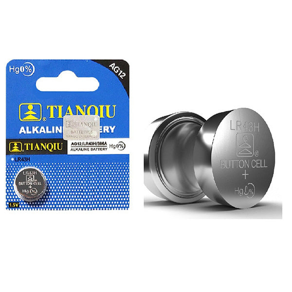 Tianqiu Electronics Accessories Silver / Brand New Tianqiu Alkaline Button Cell Battery  1.5 Volt for Watches, Cameras LR43, AG12 Pack of 10 - 386