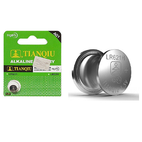 Tianqiu Electronics Accessories Silver / Brand New Tianqiu Alkaline Button Cell Battery  1.5 Volt for Watches, Cameras LR621H, AG1 Pack of 10 - 364