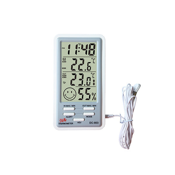Top, Digital Weather Station Thermometer Hygrometer Temperature and Humidity Monitor Alarm Clock - DC803