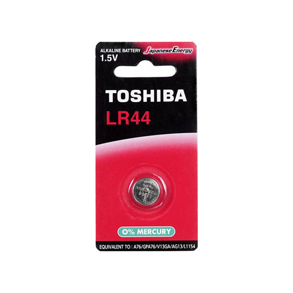 Toshiba Electronics Accessories Silver / Brand New Toshiba 1.5V Alkaline Battery 1 Piece LR44 BP-1C