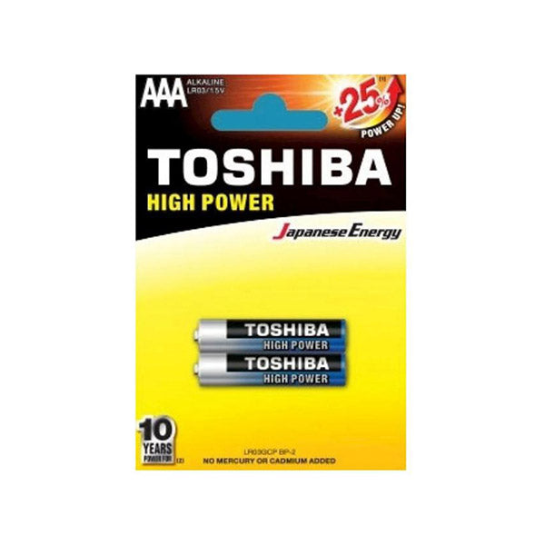 Toshiba Electronics Accessories Silver Blue / Brand New Toshiba AAA High Power Alkaline Batteries 2 Pack