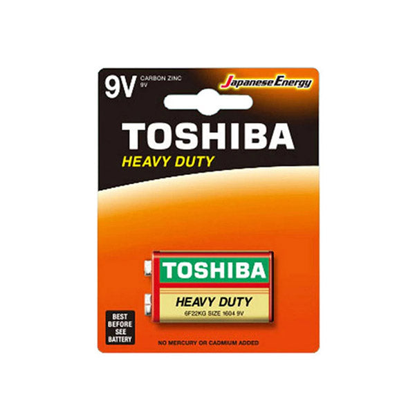 Toshiba Electronics Accessories Gold / Brand New Toshiba Heavy Duty Carbon Zink 9V Battery 6F2KG