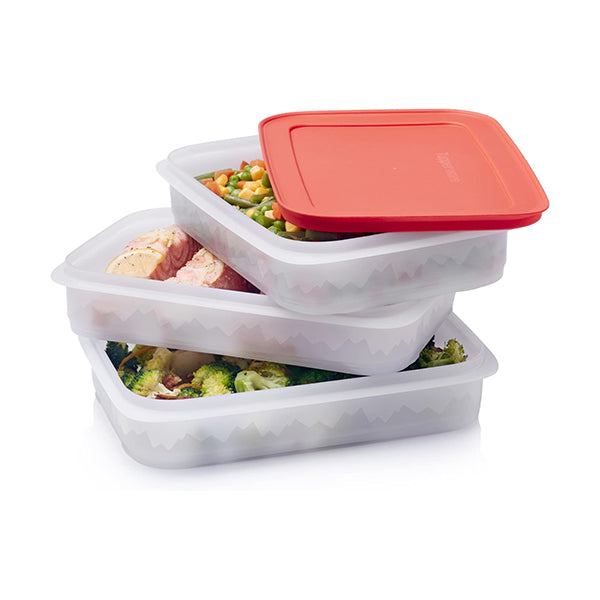 Tupperware Kitchen & Dining Orange / Brand New Tupperware, FreezerMates Stackable Medium Set 3 - 262132
