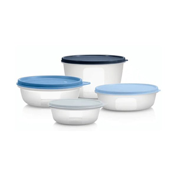 Tupperware Kitchen & Dining Transparent / Brand New Tupperware S.S. Bowl Set 4, 300Ml, 630Ml, 950Ml, 1.9L - 268896