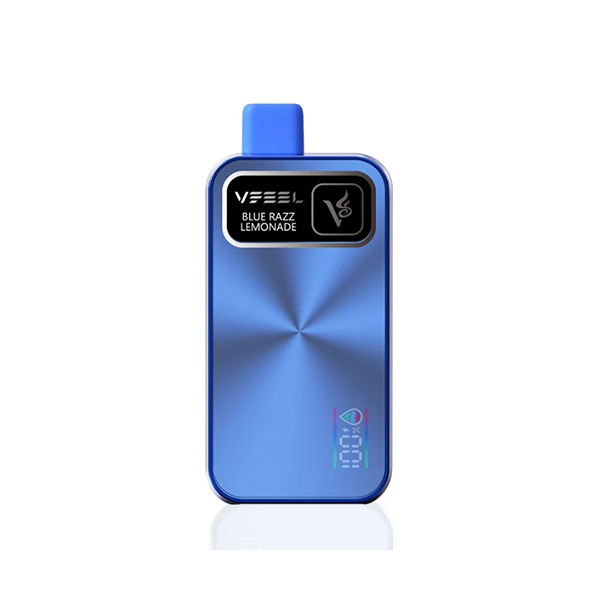 Vape VFEEL V5000 Blue Razz Lemonade Vape, 5000 Puffs, 100% Display Screen, 18ml E-liquid, 5% Nicotine, 650mAh, Disposable Hookah Bar