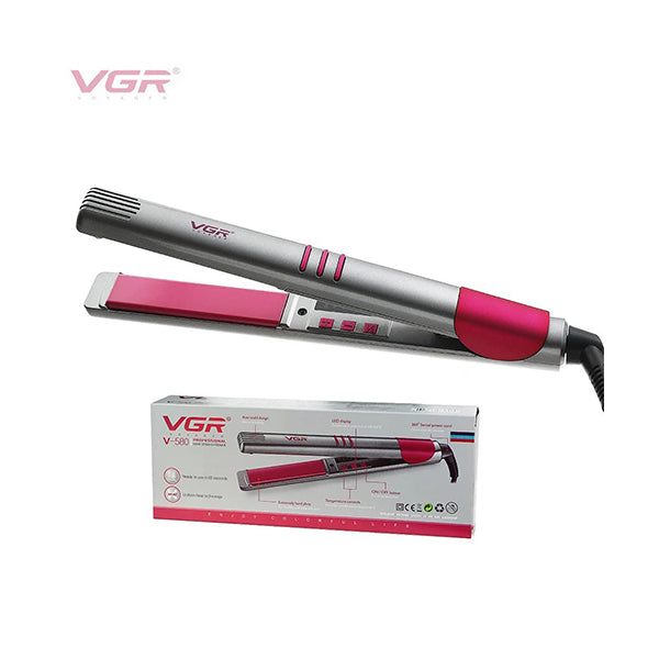 Vgr Personal Care Silver / Brand New VGR Ceramic Coated Hair Straightener V-580