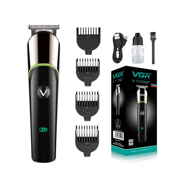 Vgr Personal Care Black / Brand New VGR Professional Rechargeable Cordless Beard Hair Trimmer Kit V-191