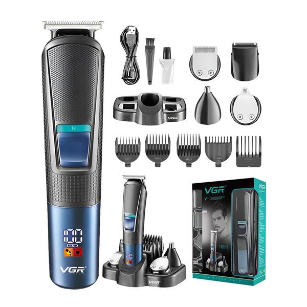 Vgr Personal Care VGR V-108 Professional 10 in 1 Grooming Kit with LED Display, All-in-one Trimmer for Men, Suitable for Face, head, Nose,  Ear & Body Grooming, 120 min Runtime
